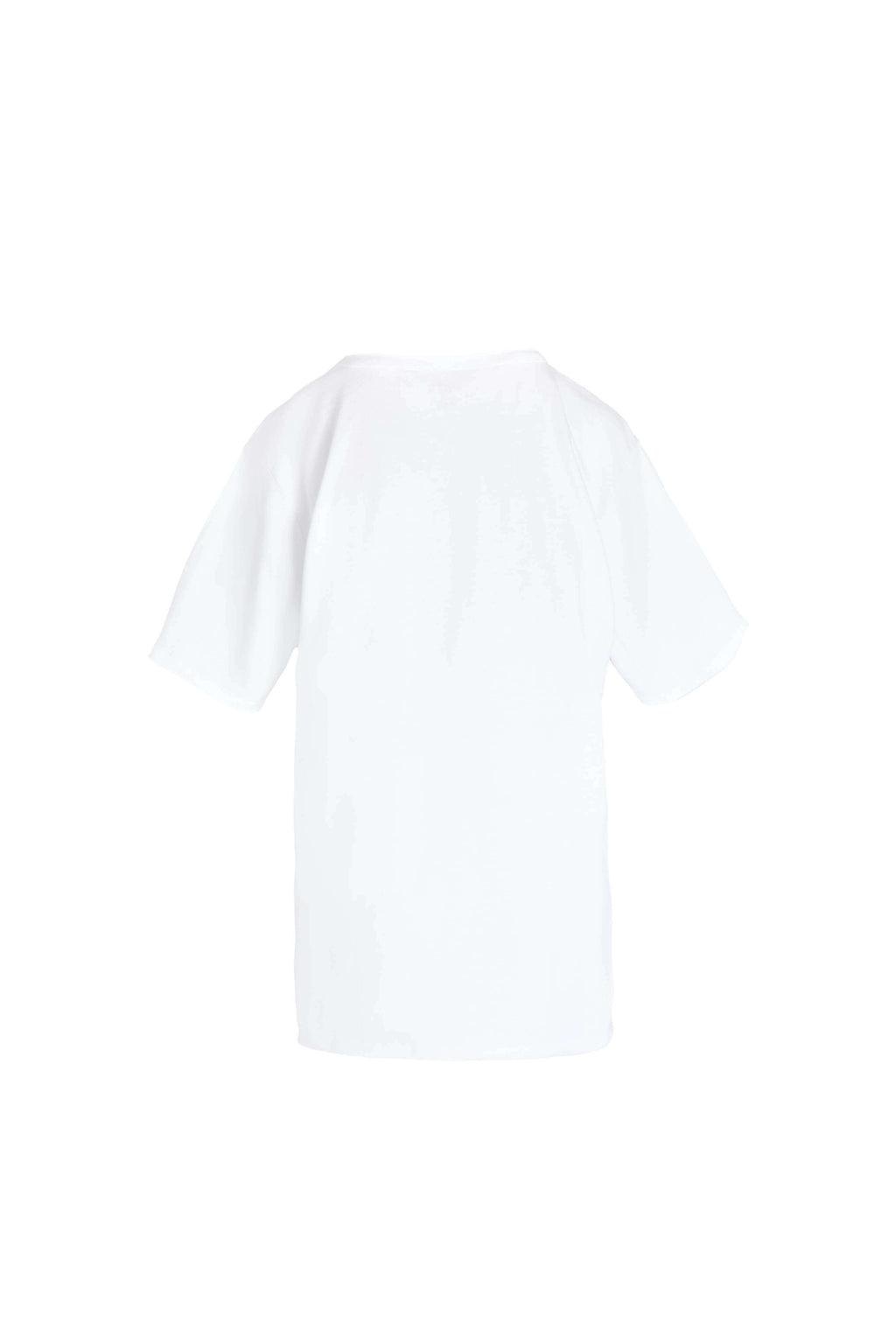 Weißes Oversized-T-Shirt in der Rückansicht.