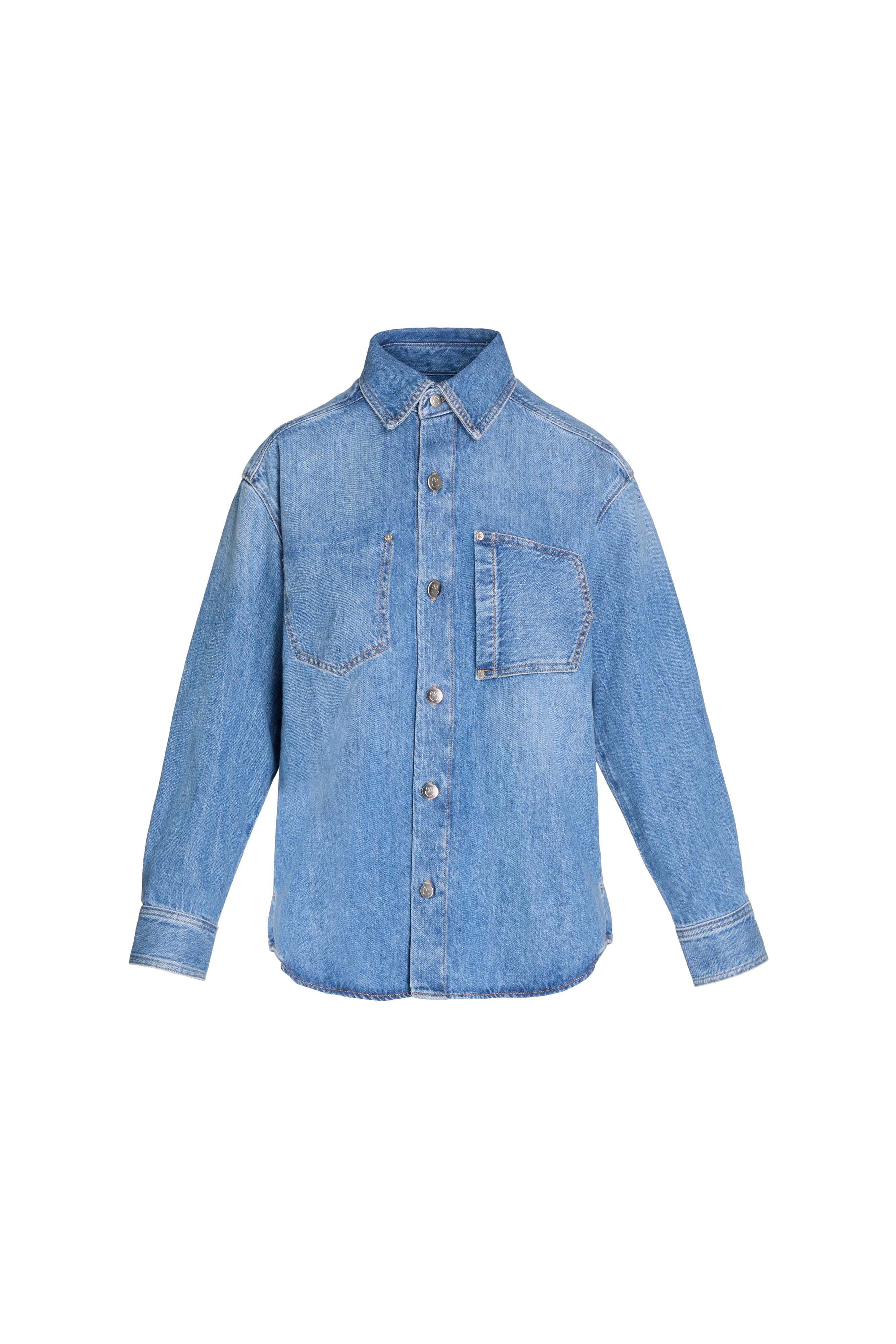 Freisteller Vorderansicht: 27_THE SUIT UP BLOUSE in hellblau 