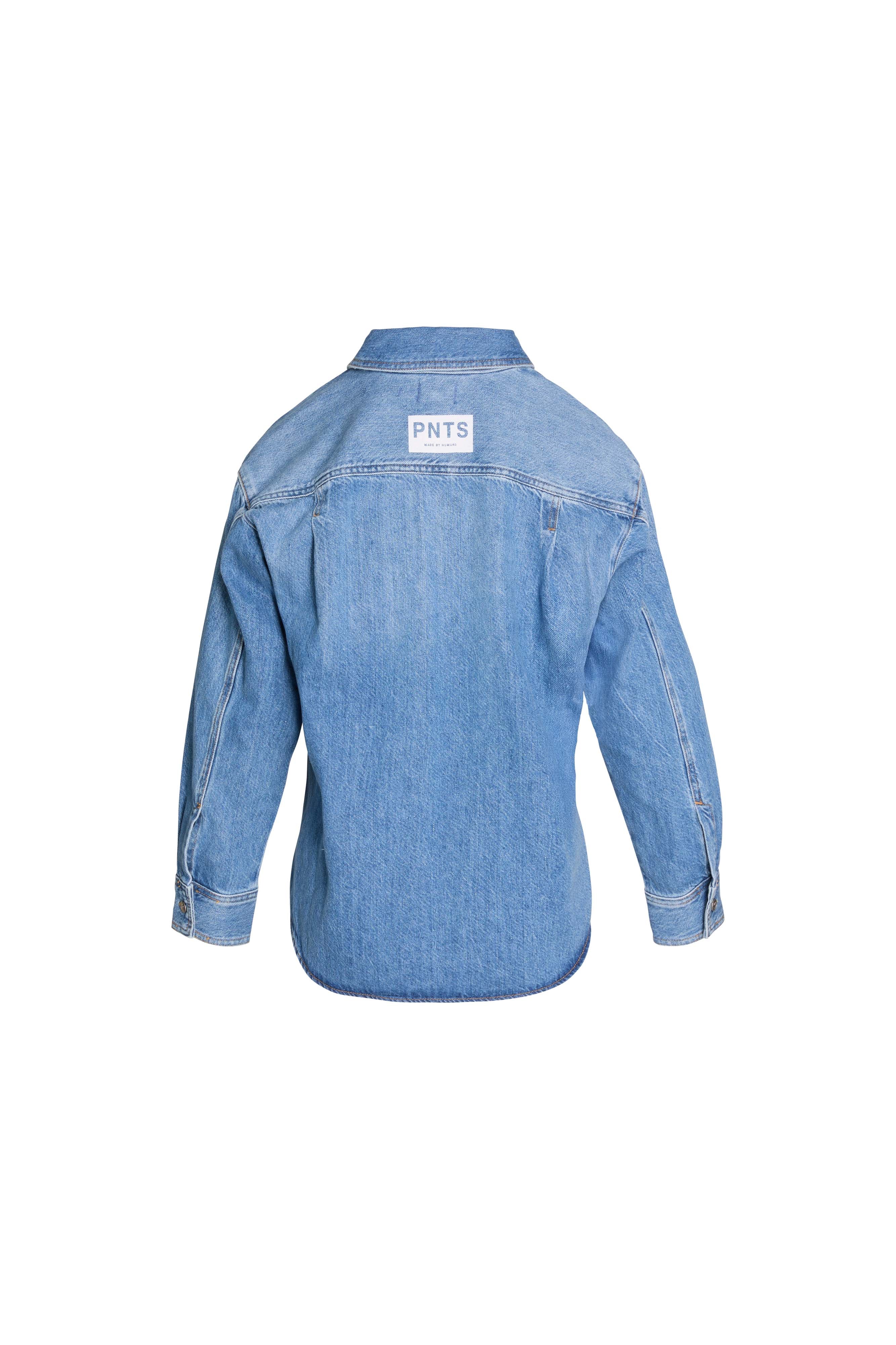 Freisteller Hinteransicht: 27_THE SUIT UP BLOUSE in hellblau 